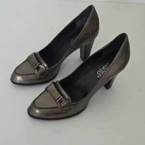 FRANCO SARTO | L-Gable Metallic Pumps Heels Gray Sz 7M